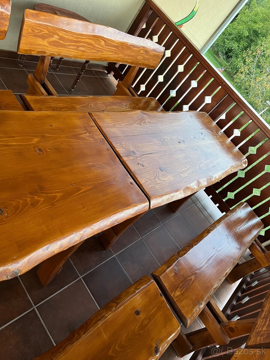 Masívny záhradný nábytok pre 6 až 12 osôb - 3