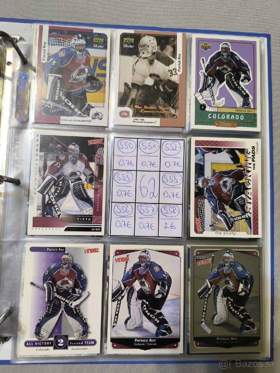 Hokejové kartičky - Patrick Roy 3 - 3