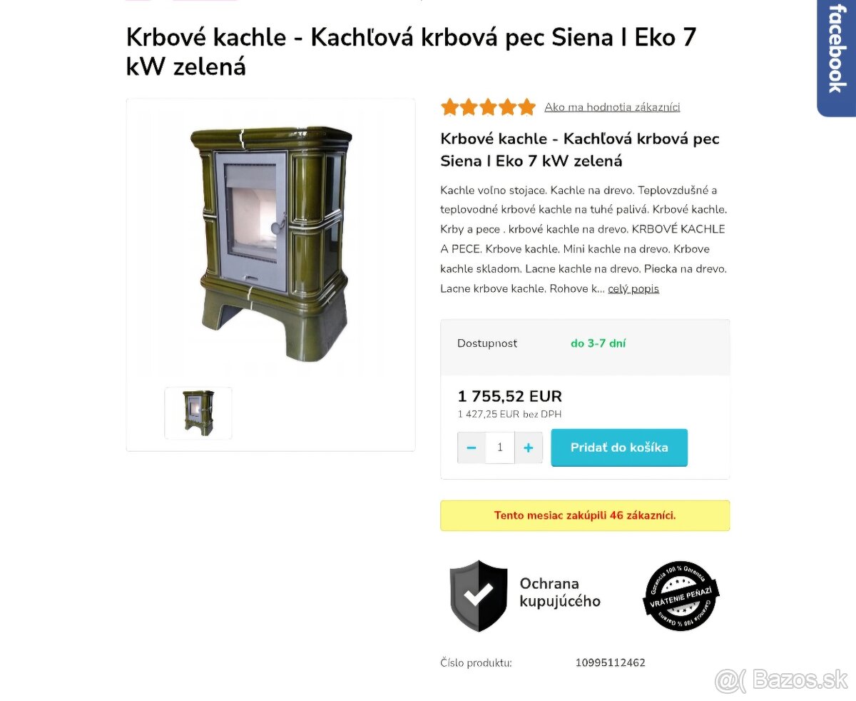 Krbové kachle Siena I Eko 7kW - 3