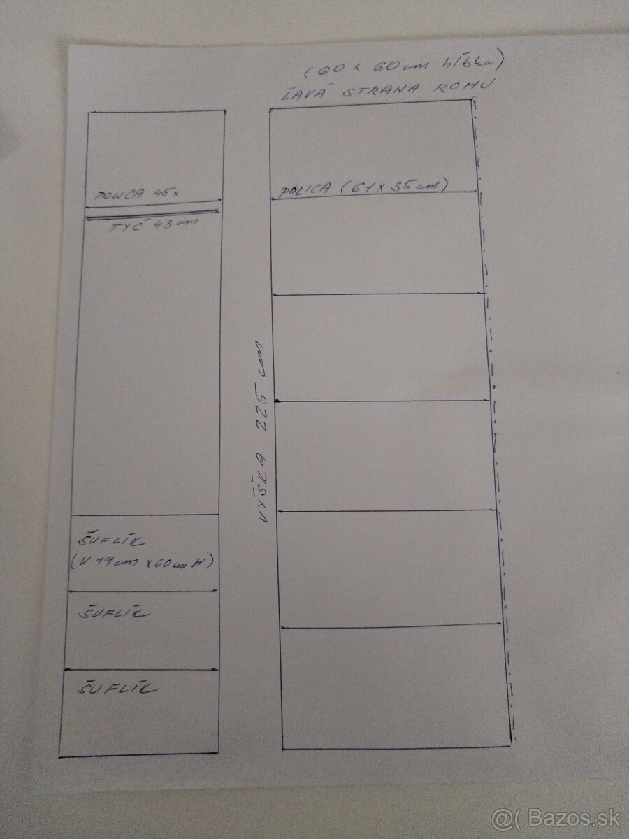 rohová šatníková skriňa - 3