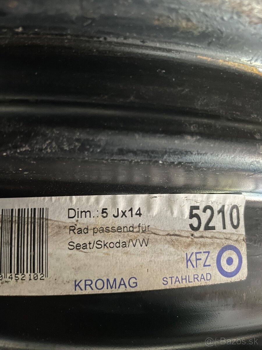 5x100 R14 plechové disky - 3