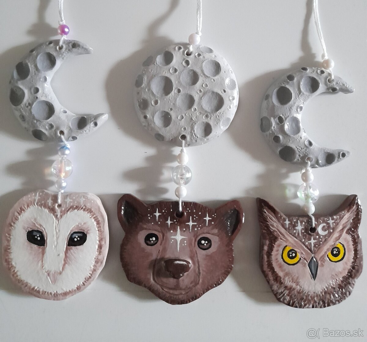 Zavesna dekoracia mesiac, medved, sova - 3