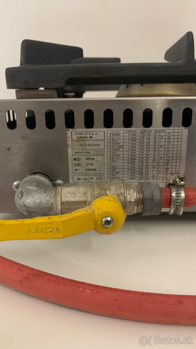 Plynový sporák s 1 horákom. - 3