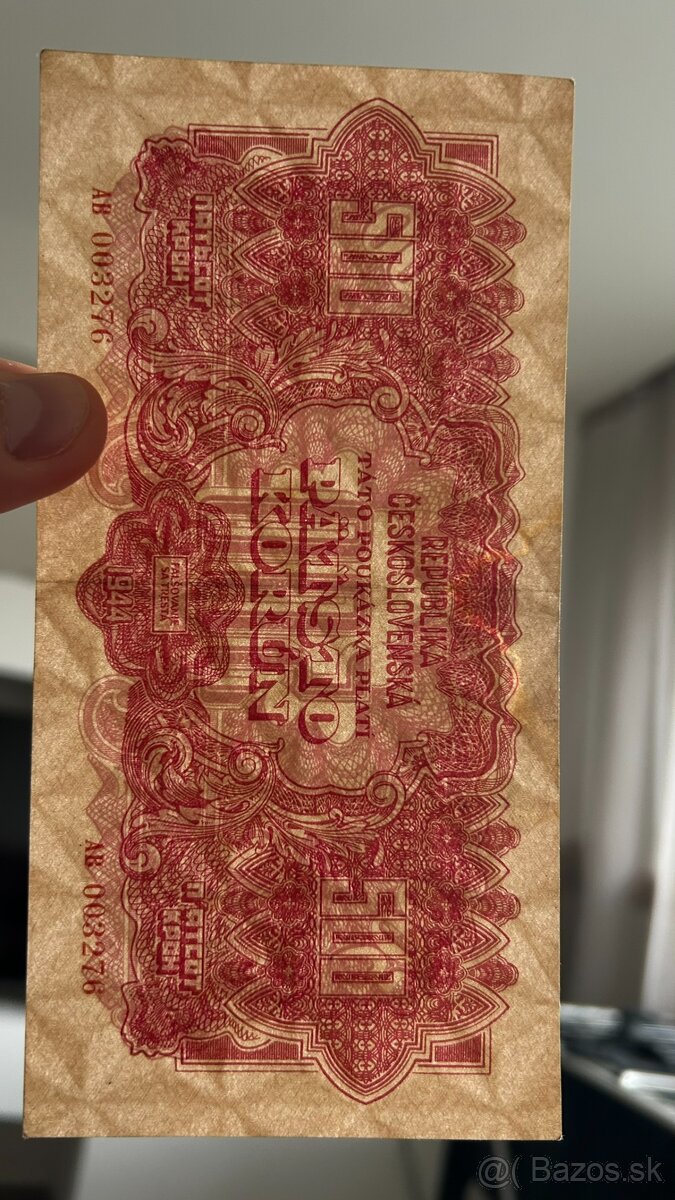 Bankovky ČSSR 1944 Neperforované - 3