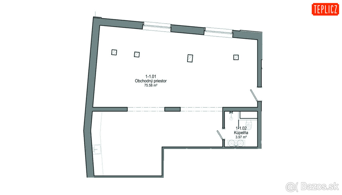 Obchodný priestor v projekte TEPLICZ Piešťany - 3