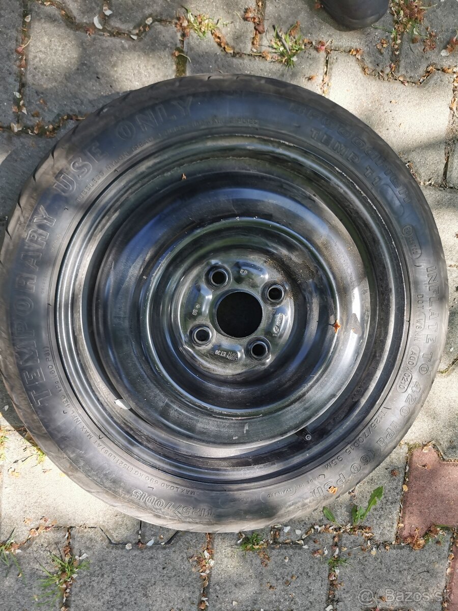 Dojazdová rezerva, rezervné koleso 125/70 D15, Toyota Yaris - 3