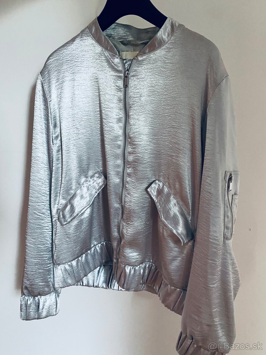 Bomber strieborná bunda - 3