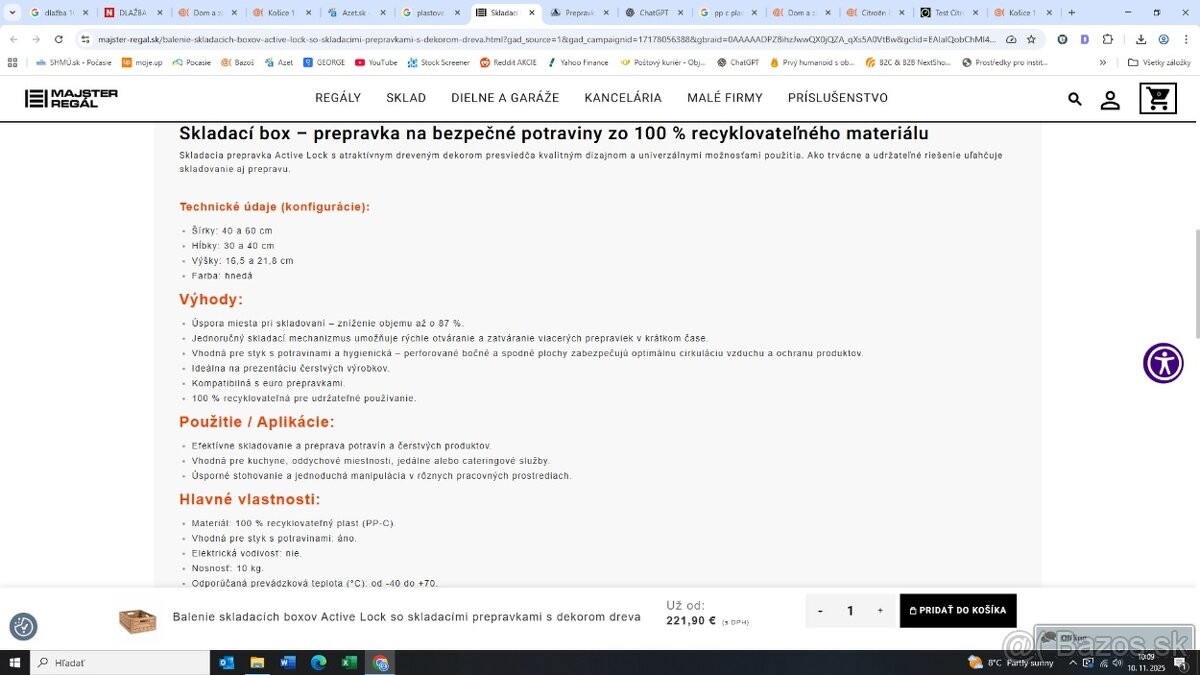 Bednička / Prepravka / skladací box s imitáciou dreva - 3