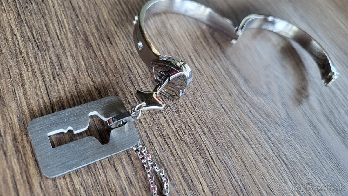 Náramok s klúčikom a retiazkou pre páry - 3