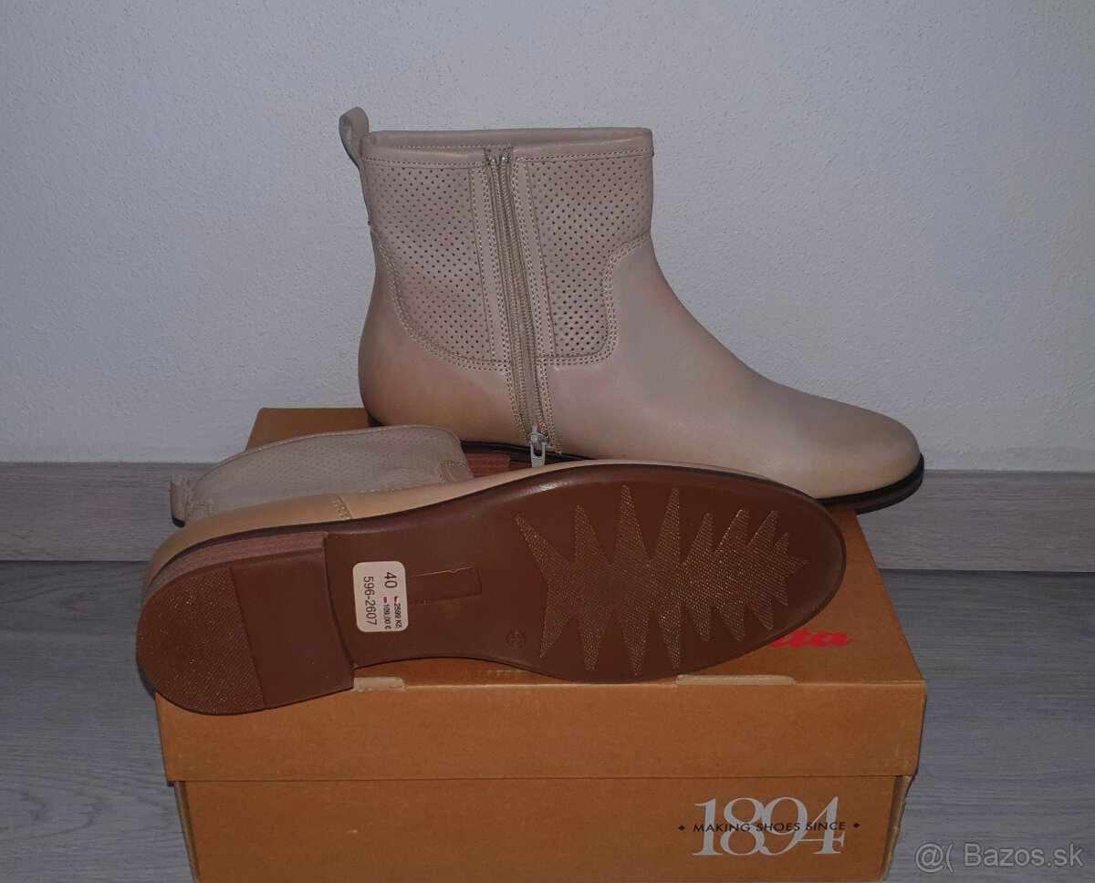 NOVÉ kožené čižmy BAŤA v.40, PC 109€ - 3