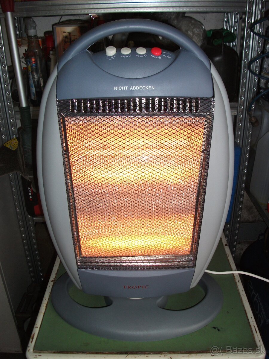 Predám nový,elektrický-halogenový ohrievač-1200W. - 3