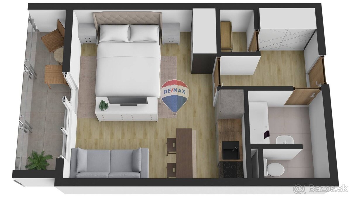 Garsónka 30 m2 v centre Brezová pod Bradlom - 3