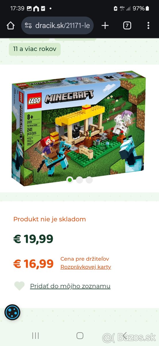Lego Minecraft rozne druhy - 3