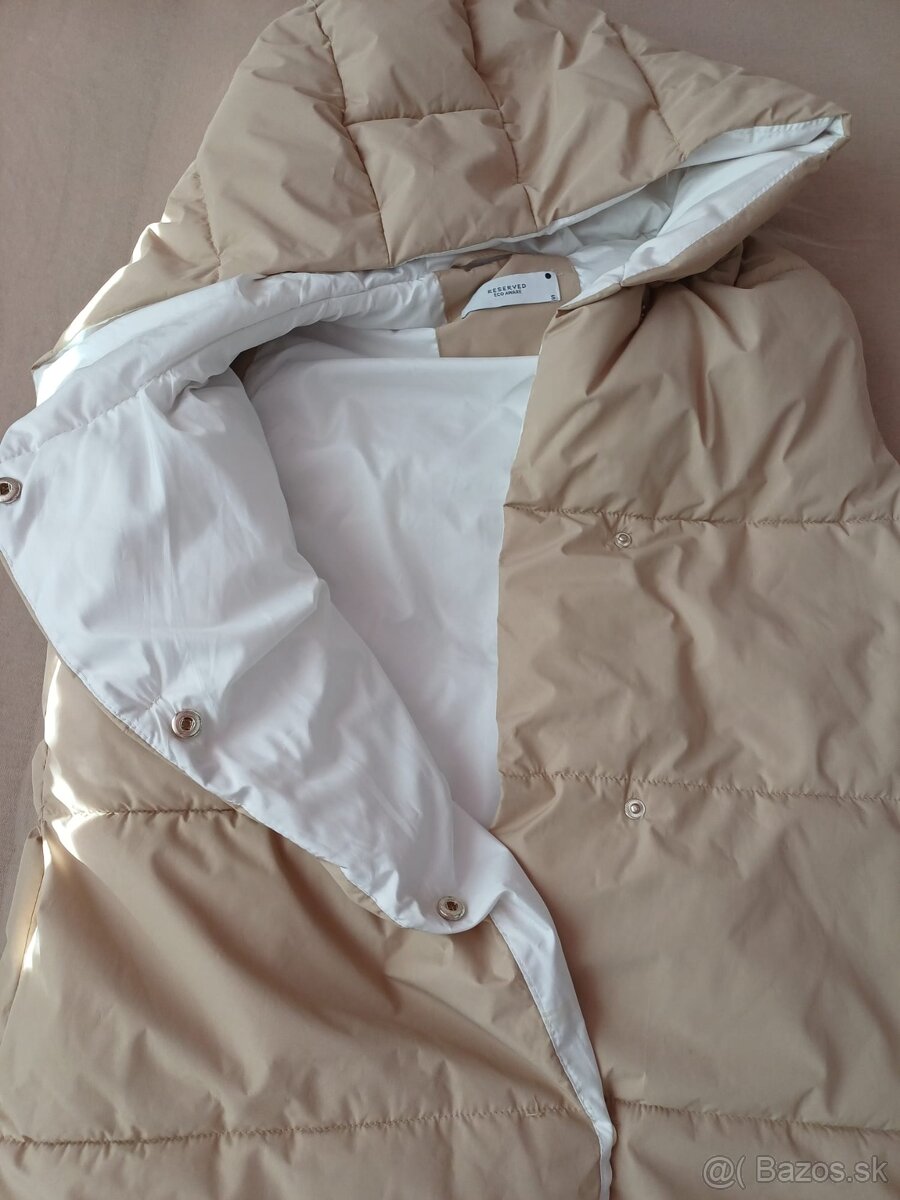 Béžová dlhšia vesta Reserved - 3