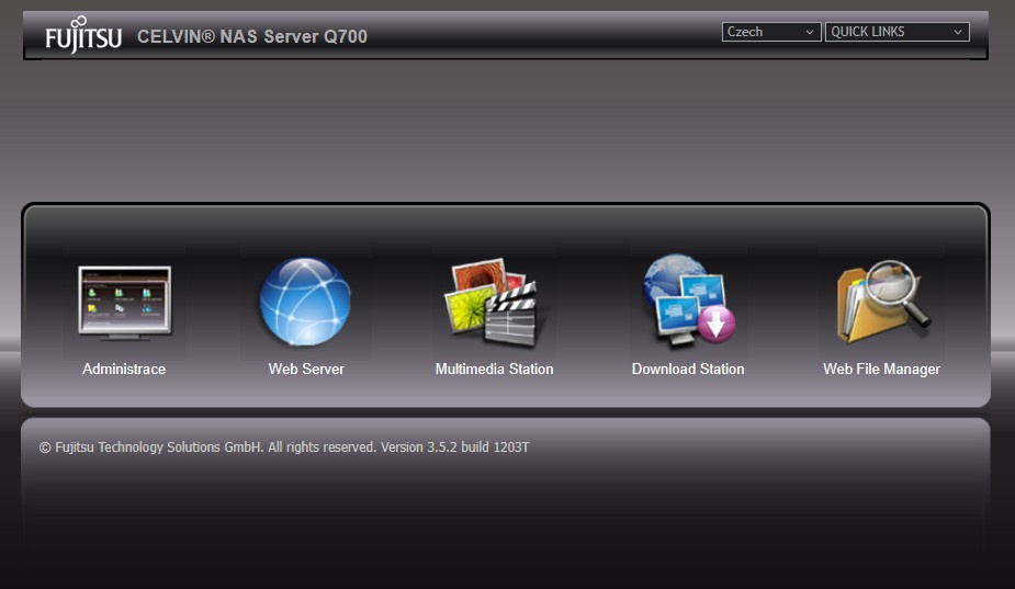 Dátové úložisko - Fujitsu Q700 NAS Server + 2x2TB disky - 3
