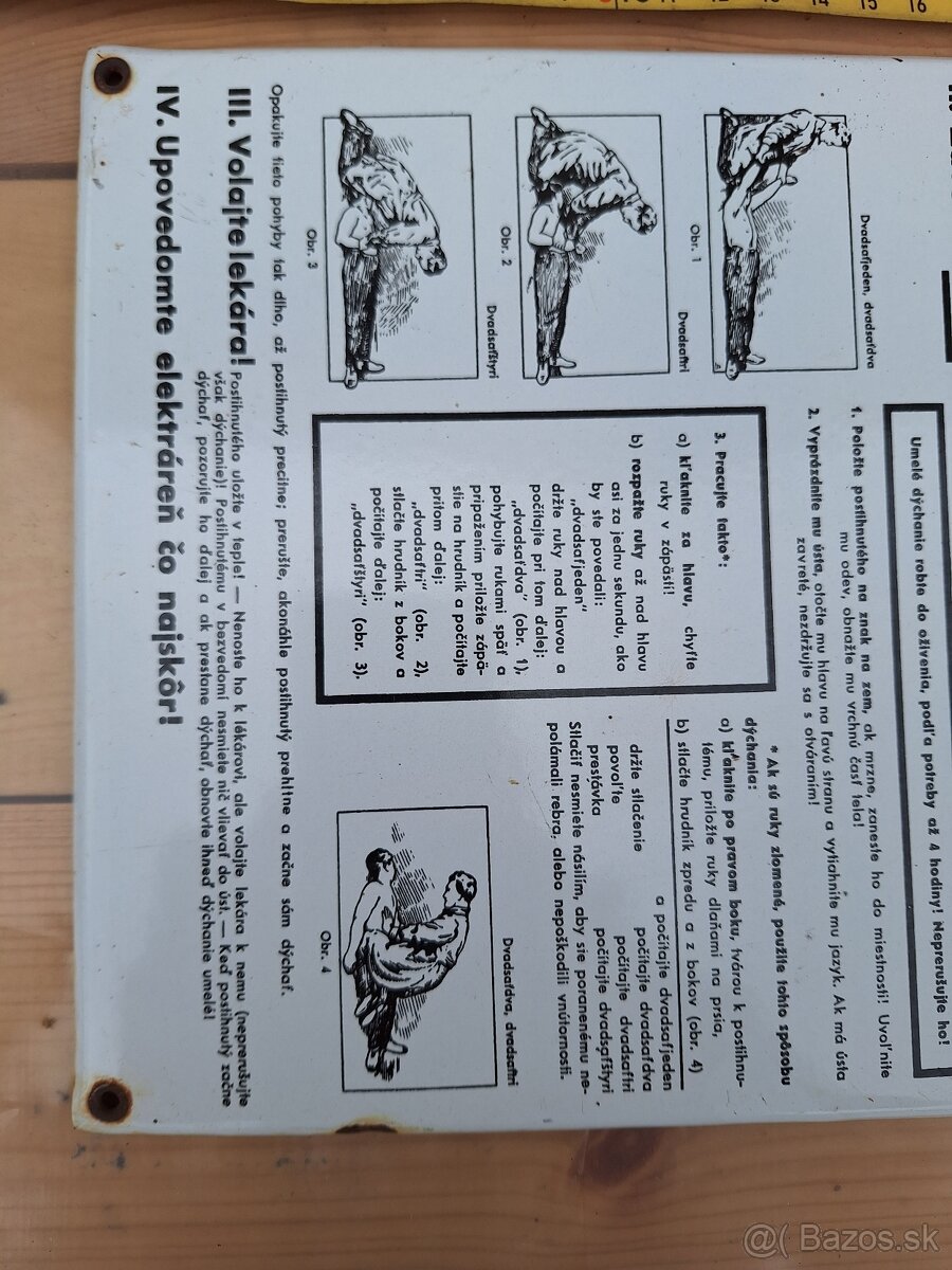 Smaltovaná tabula prvá pomoc - 3