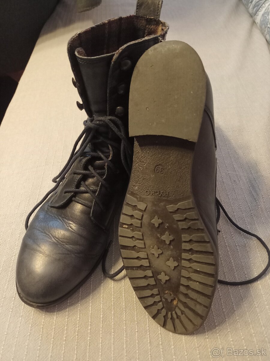 Čižmy koža tmavomodré č. 39 - 3