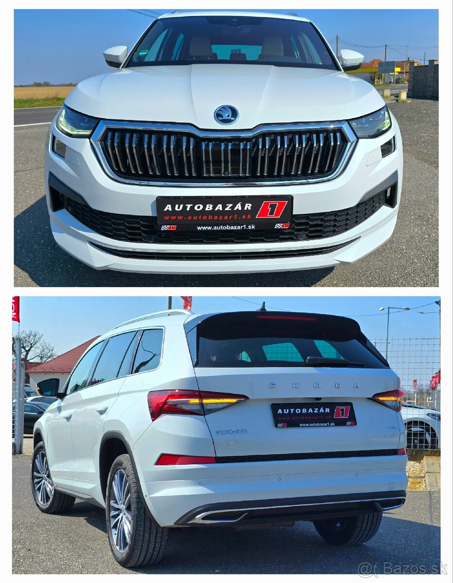 ✅️Škoda Kodiaq L&K 2022 2.0.TDI 147kw 4x4,Ťažne,360°✅️