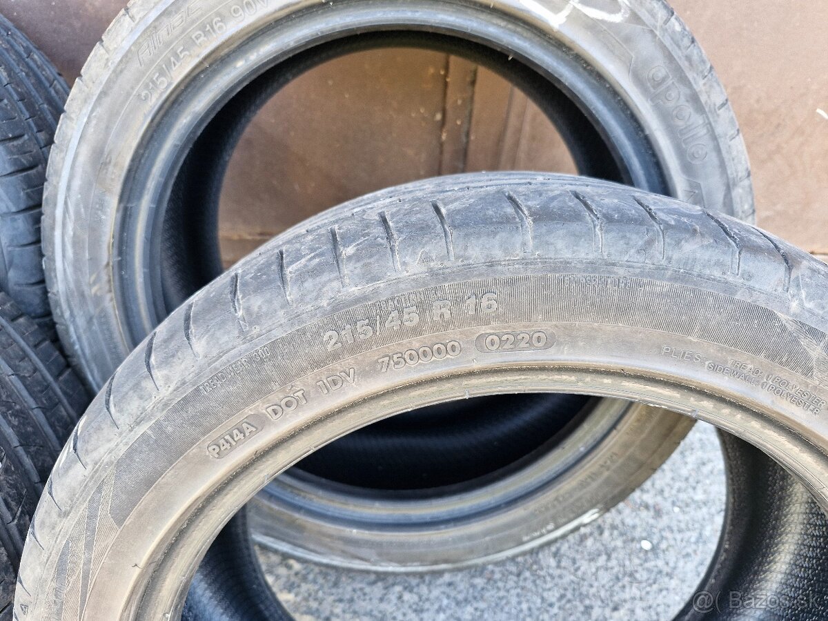 215/45 r16 Apollo letné pneumatiky - 3