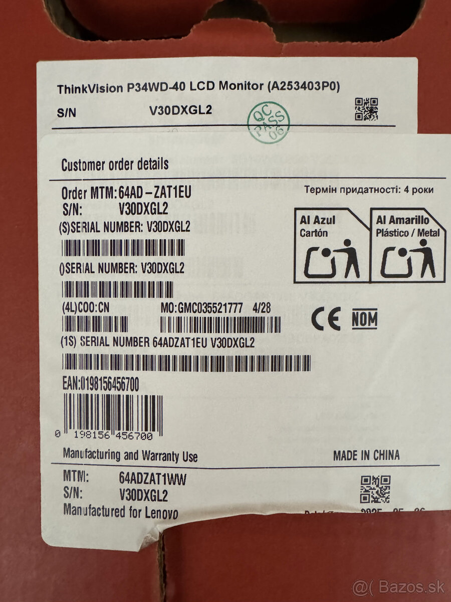Lenovo ThinkVision P34WD-40 - 3