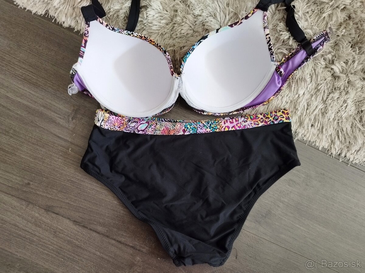 Dvojdielne plavky L, XL multi + čierna - 3