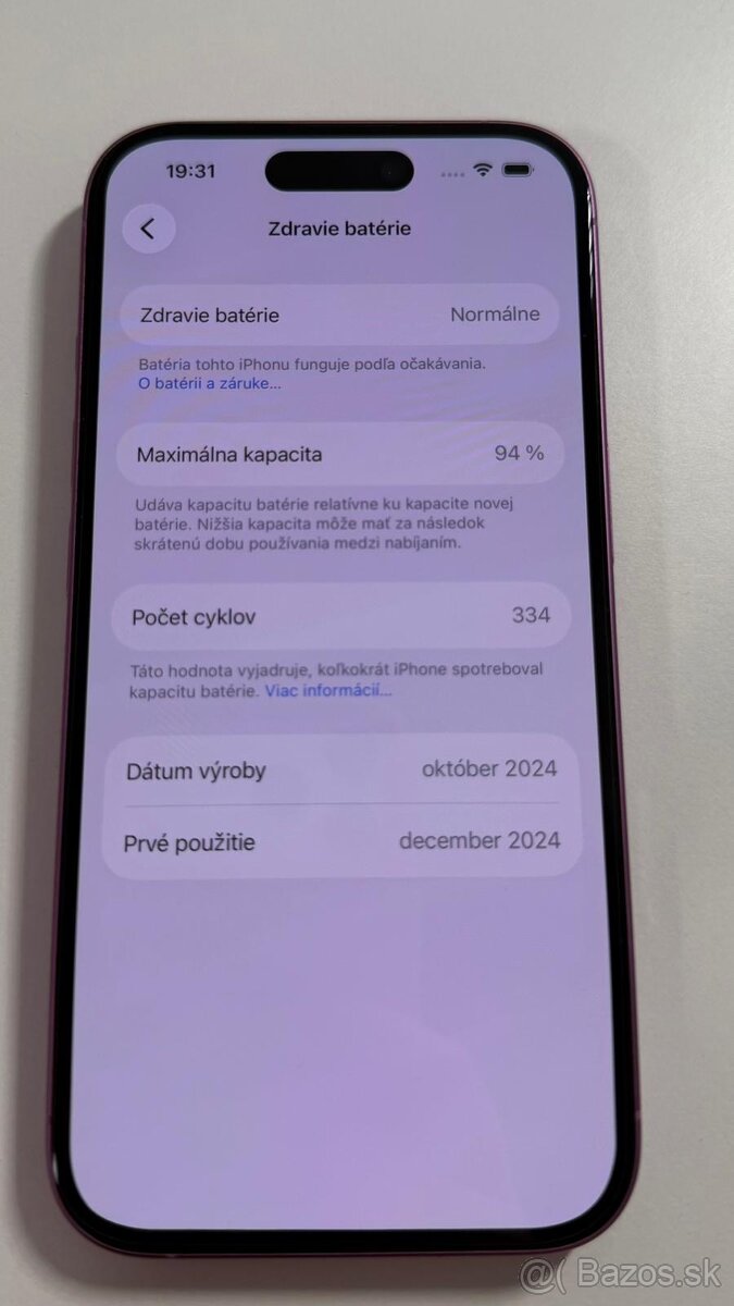 Predám IPhone 16 128GB Ružový - 3