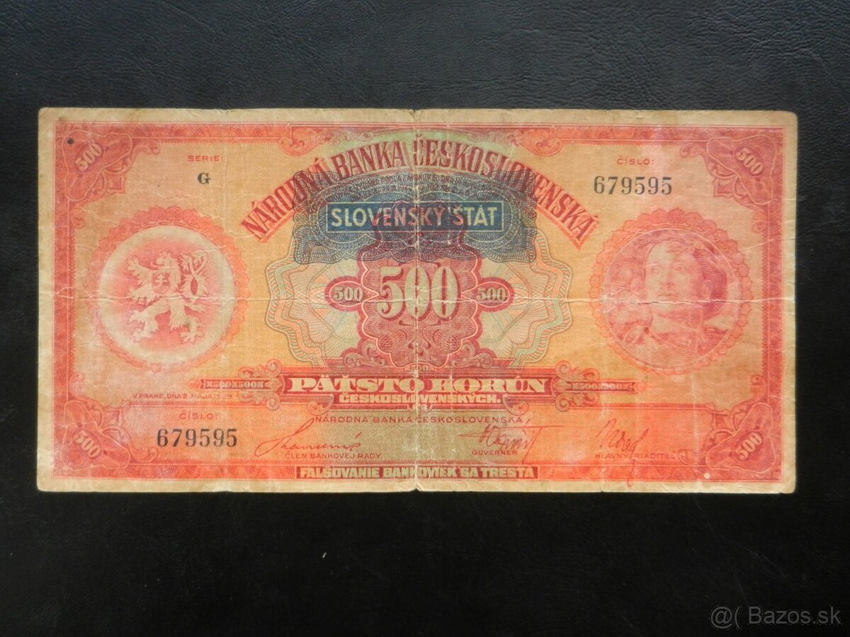 Vzácne Slovenské neperforované bankovky - 3