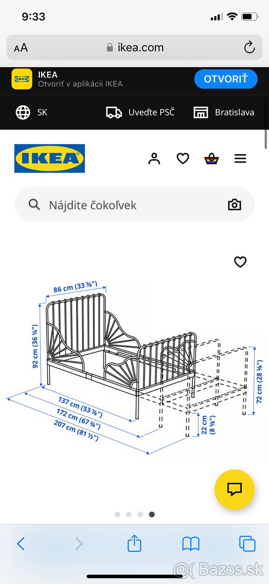 Detská posteľ Minnen Ikea - 3