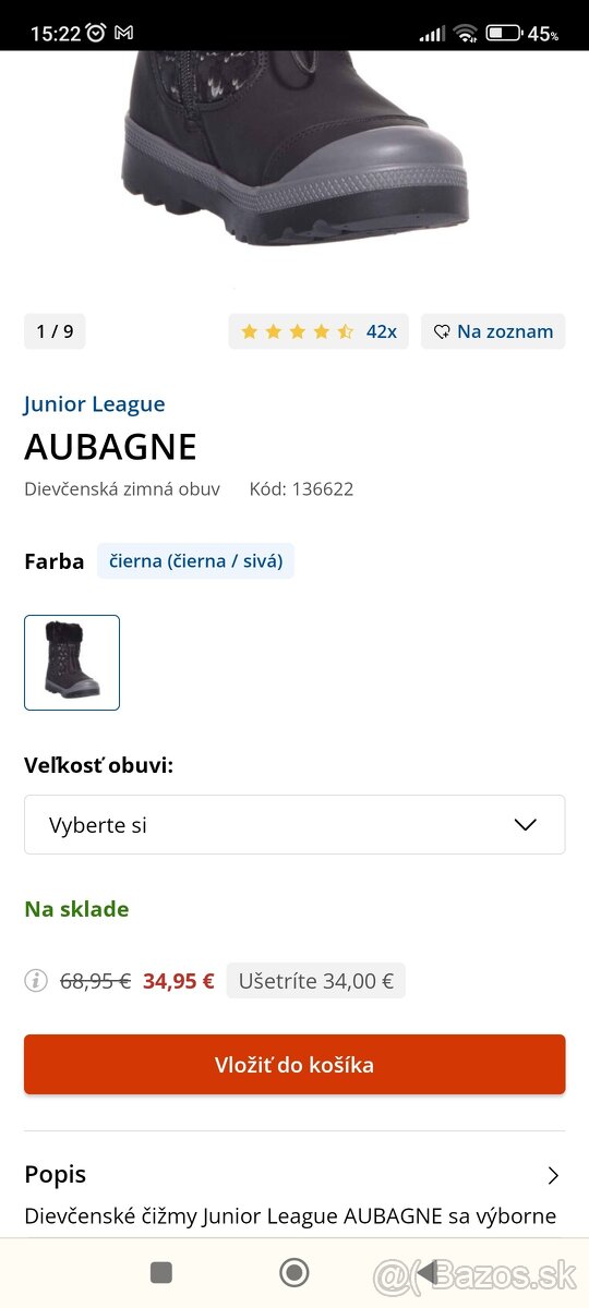 Zimné čižmy 27 junior league - 3