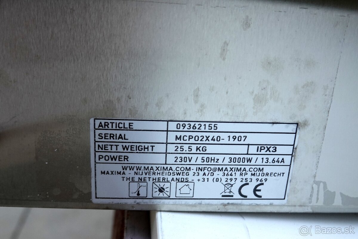 Maxima Compact Pizza pec 2×40 cm, 230 V (09362155) - 3