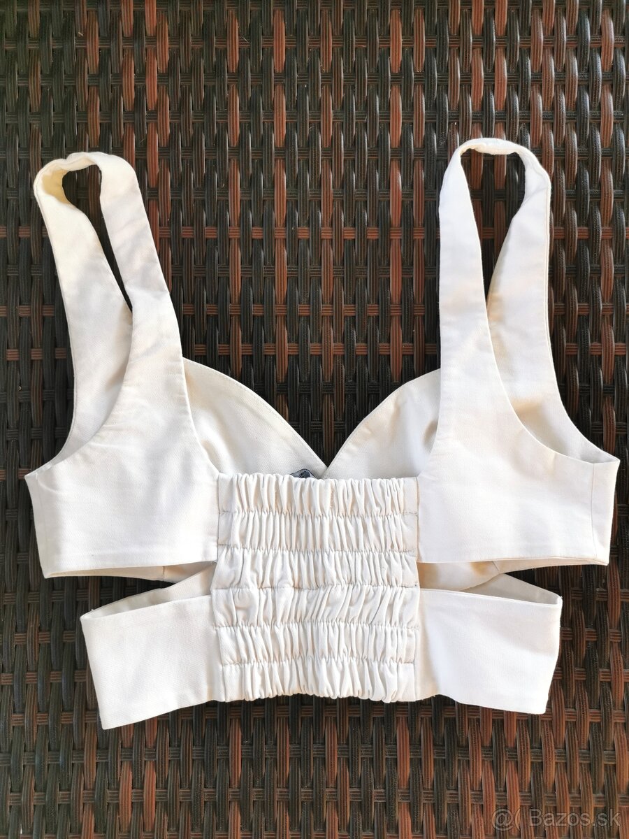 Biely crop top Zara - 3