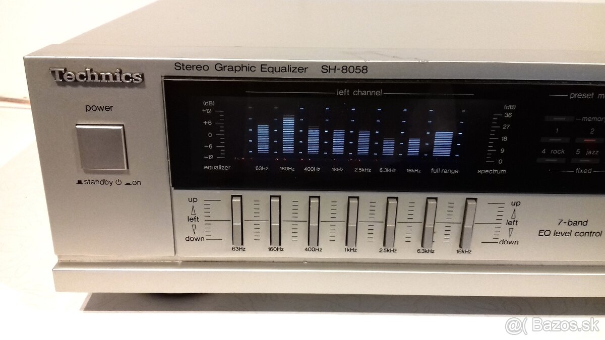 Vzacny = 2x7 pasmovy equalizer TECHNICS SH-8058, JAPAN, AE52 - 3