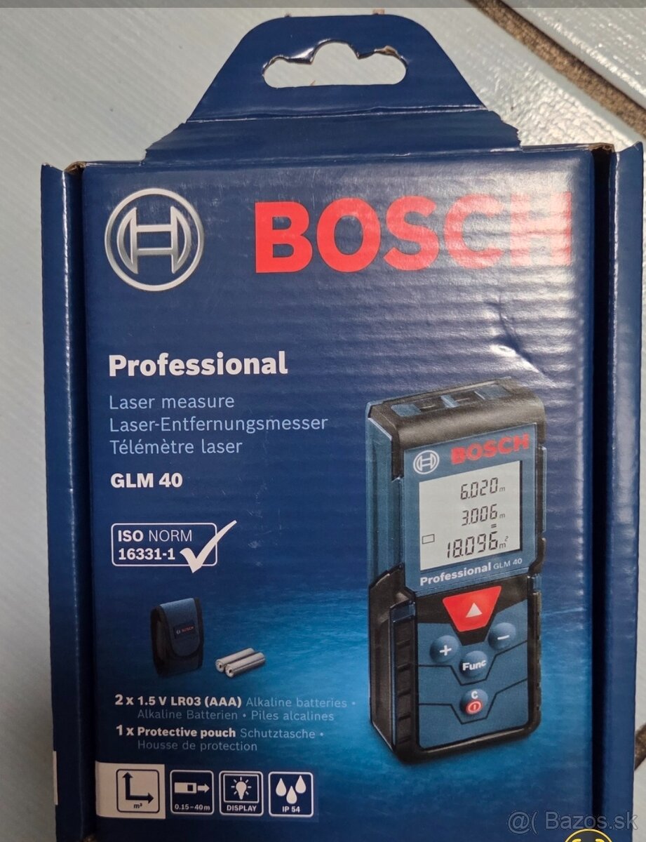 laserový merač vzdialeností Bosch GLM 40 Professional. - 3