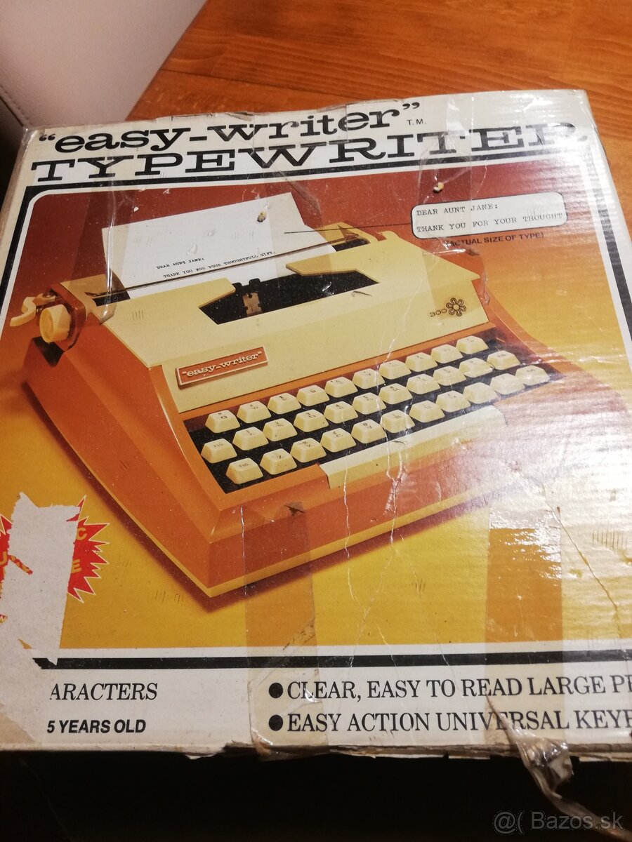Retro hračka písací stroj - 3