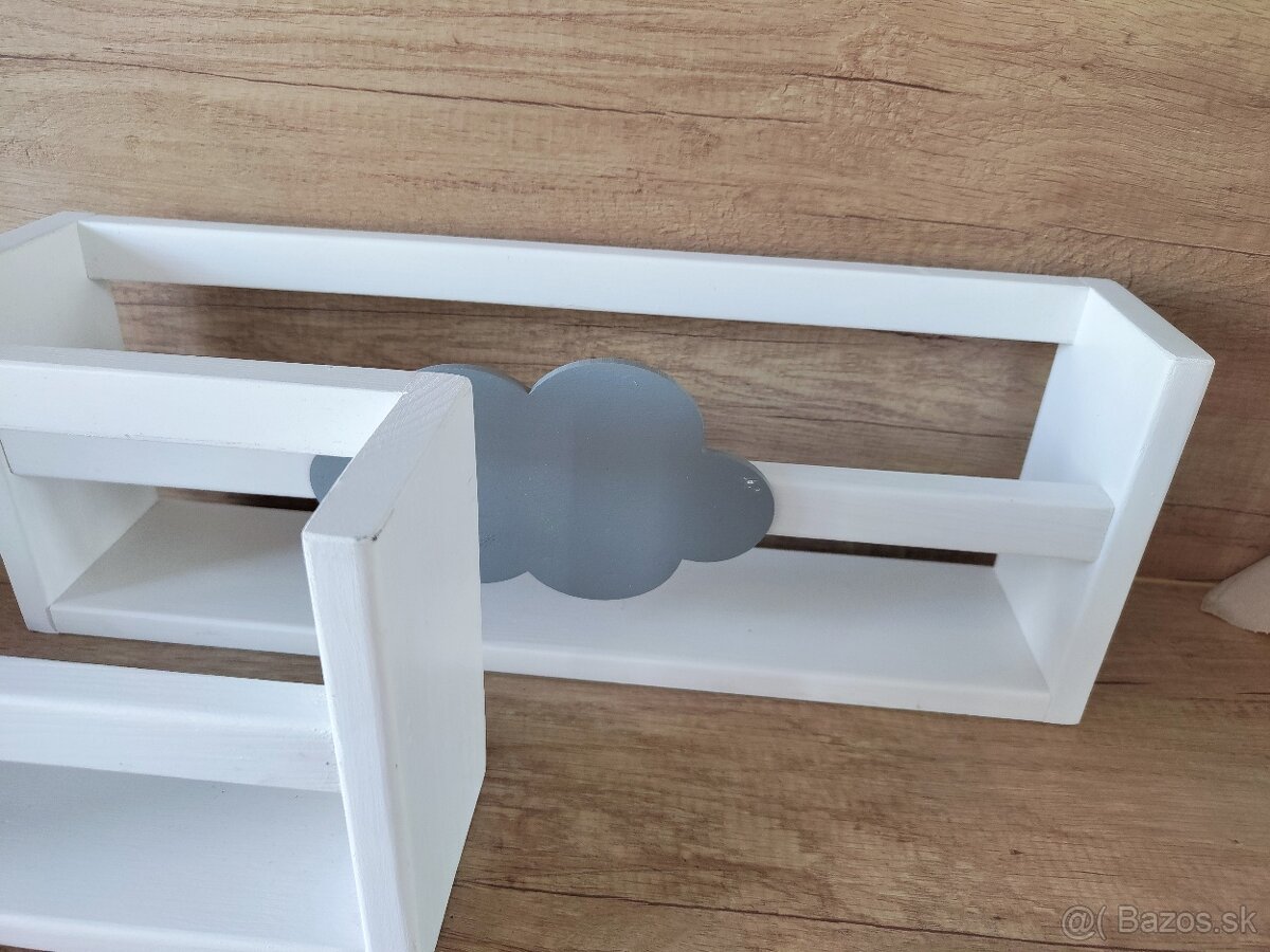 Poličky 2ks biele - 3