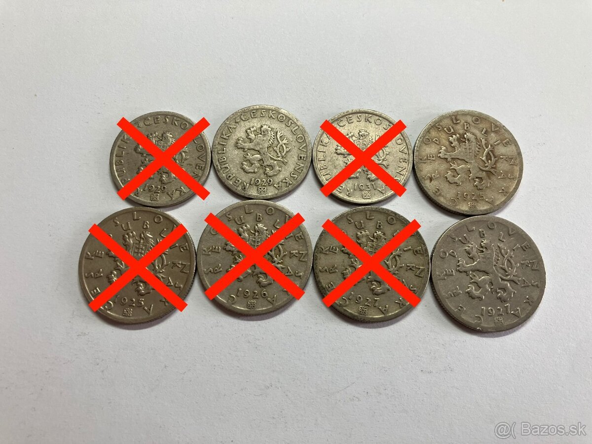 Československo mince - vzácnejšie ročníky - 3