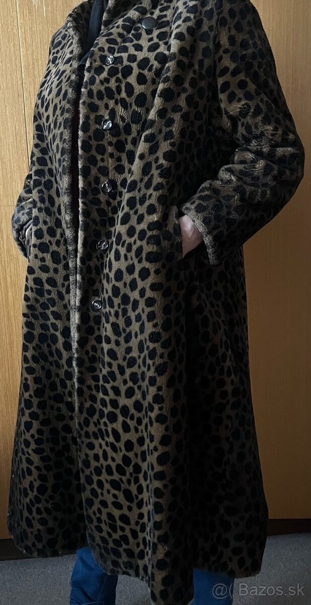Kožuch s leopardím vzorom - veľ. M / L - 3