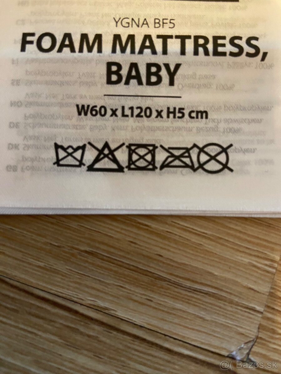 Matrac do detskej postieľky 60x120cm nový za 15€. - 3