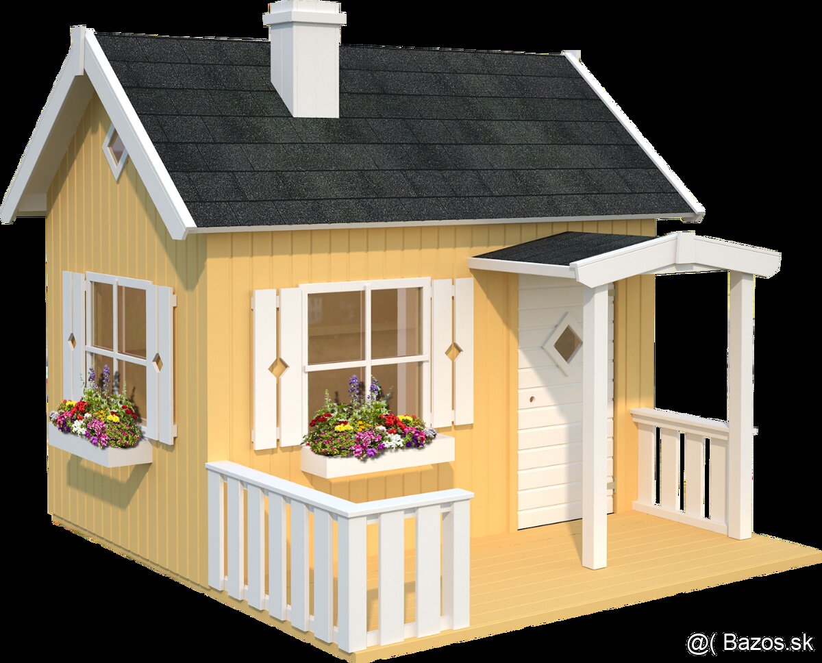 Detský drevený domček OTTO – veľký záhradný domček pre deti - 3