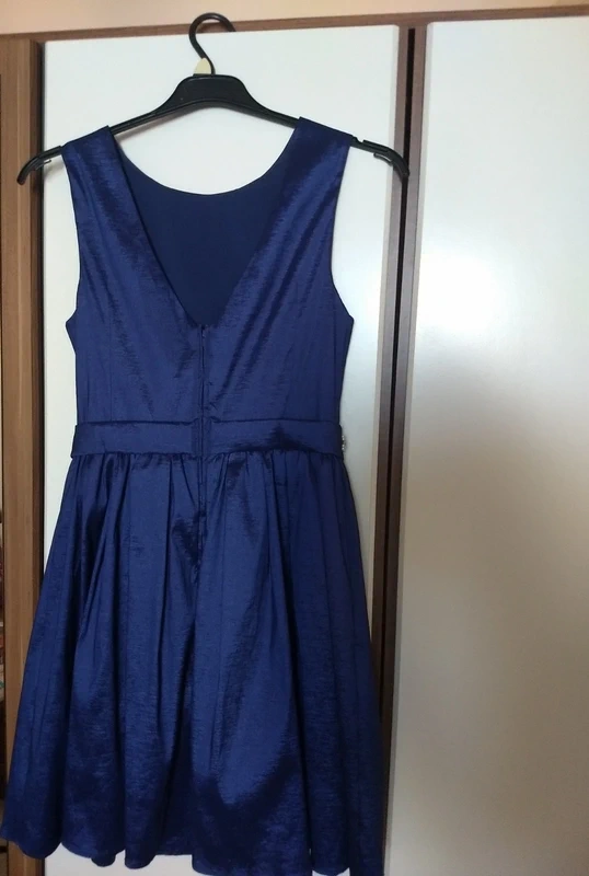 krátke modré spoločenské šaty - 3