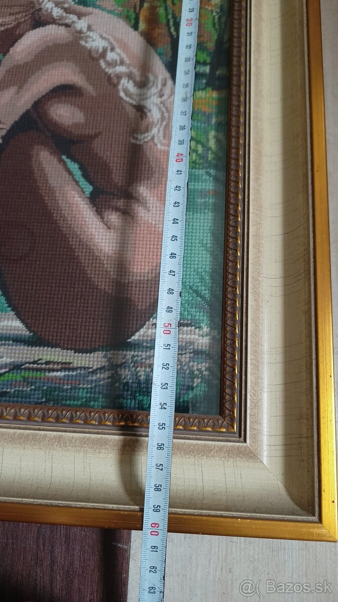 Gobelin 75 x 60 cm, v rame, zaskleny - 3
