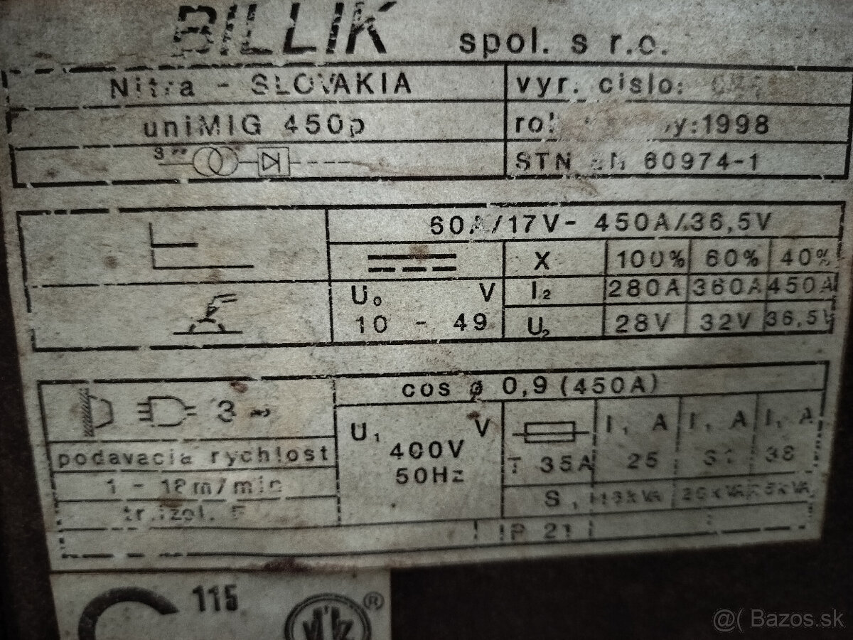 zváračka uniMIG 450p BILLIK - 3