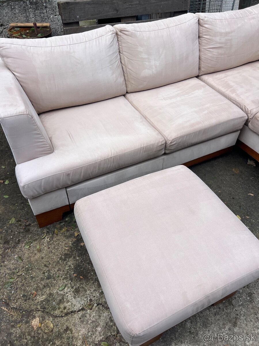 Rohová sedačka + taburetka - 3