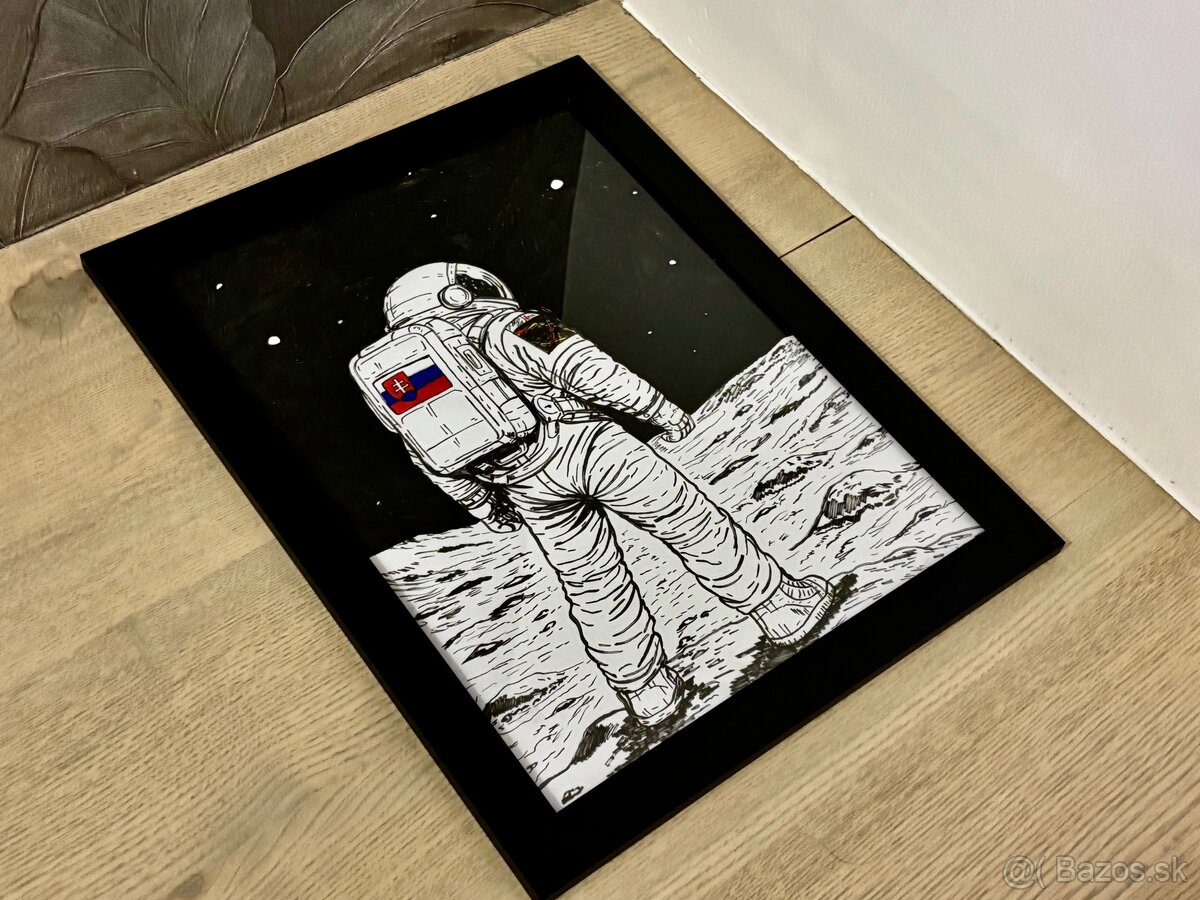 Maľovaný obraz kozmonauta - 3