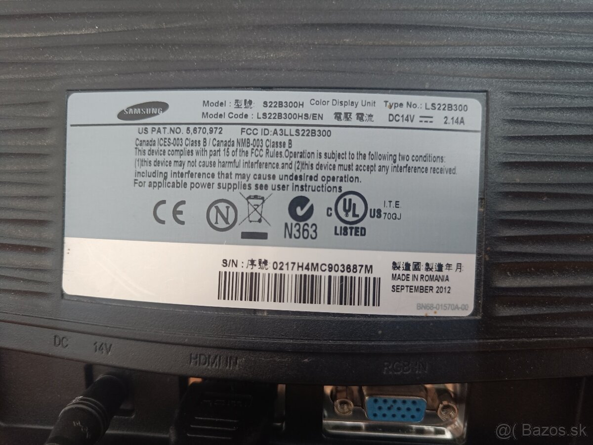 Monitor Samsung S22B300H - 3