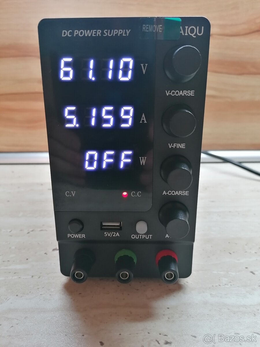 Laboratórny DC zdroj nastaviteľný 0 - 60V , 0 - 5A - 3