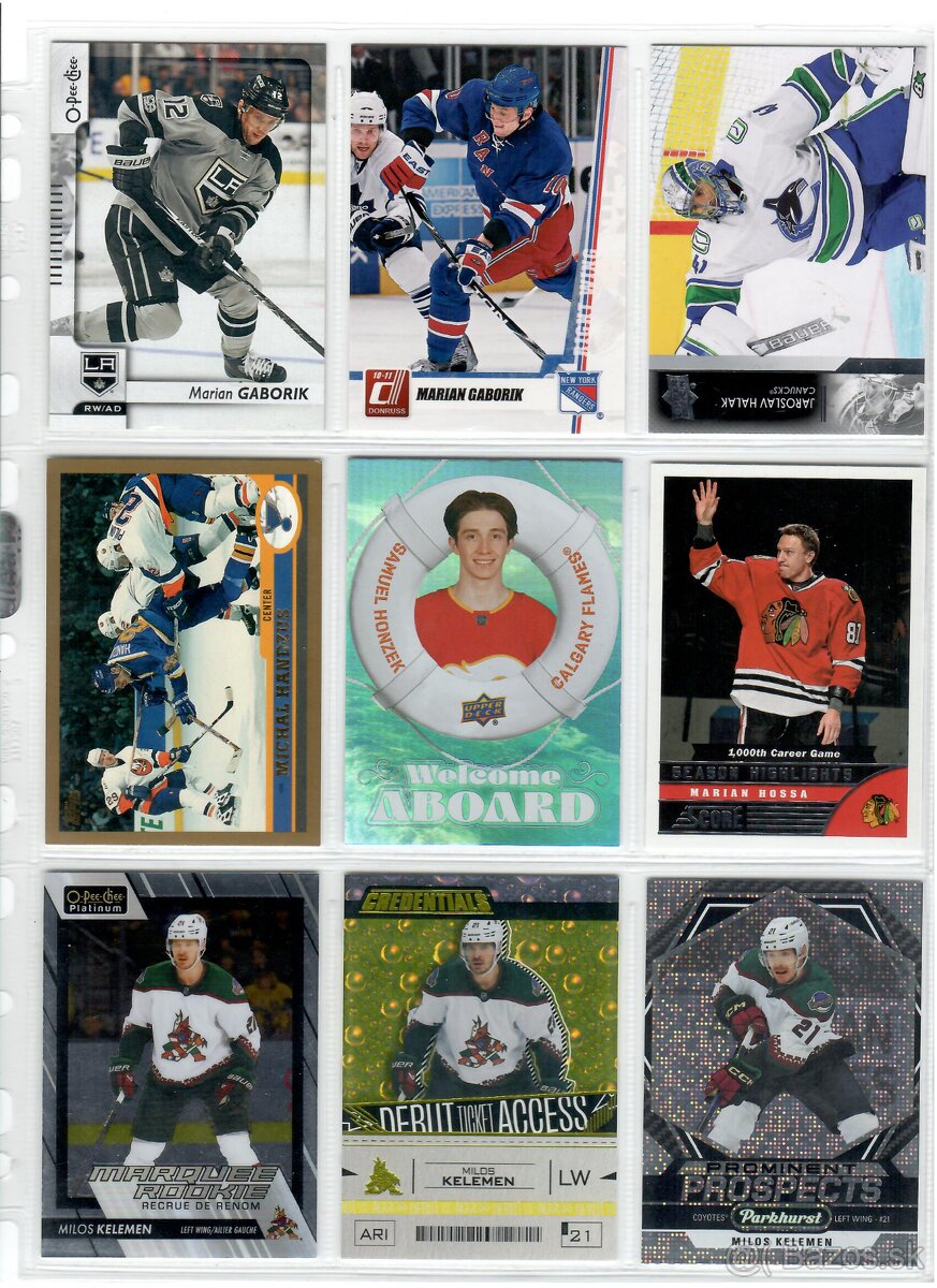 Predam hokejove karticky slovakov v NHL - 3