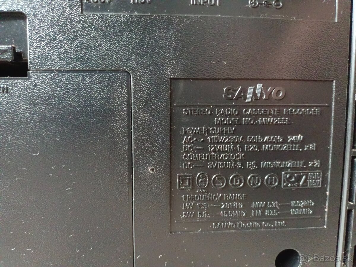 Sanyo MW255L radiomagnetofon retro 2 kazeťák - 3