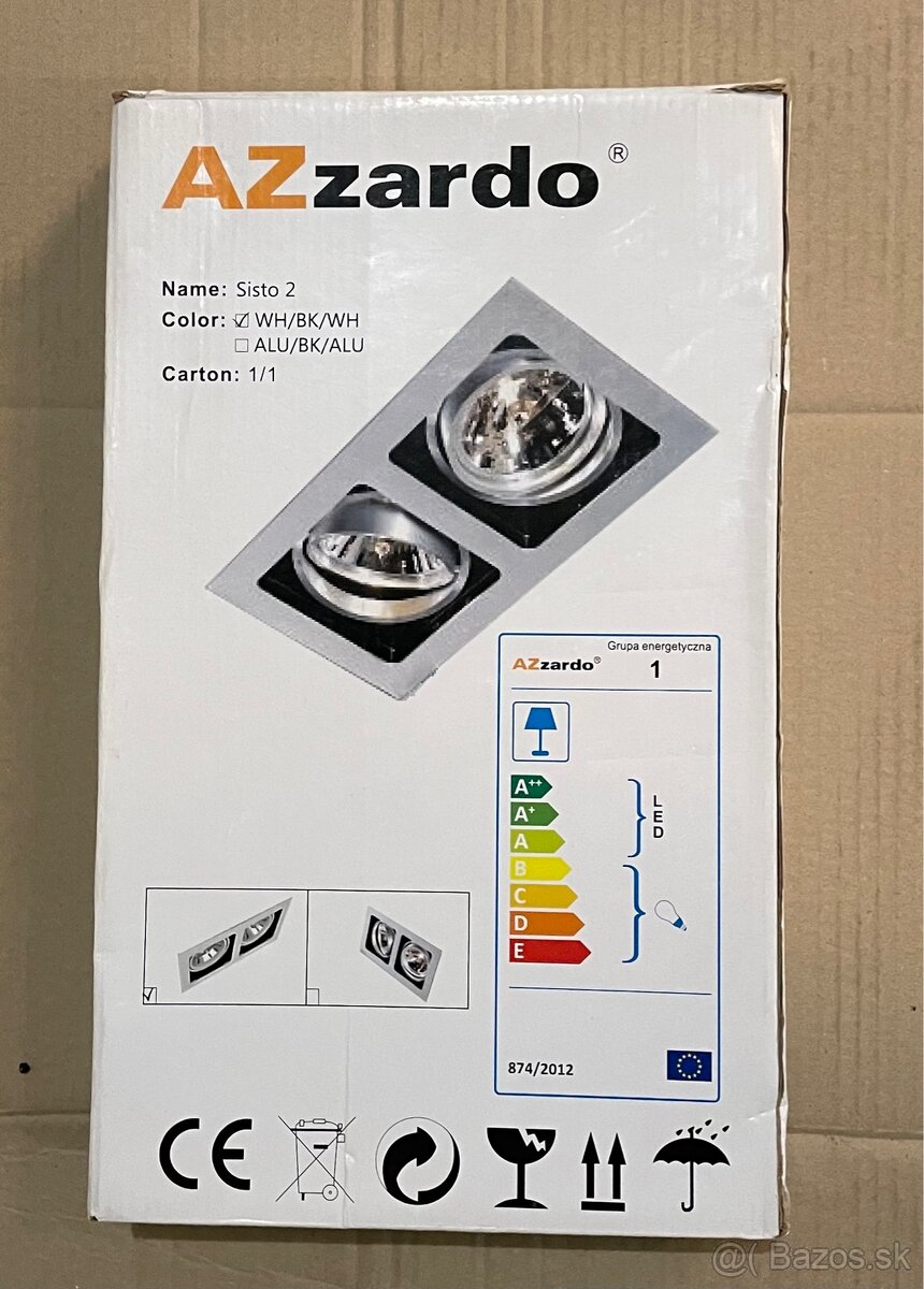 Bodové svietidlo zápustné AZzardo Sisto 2 White - 3