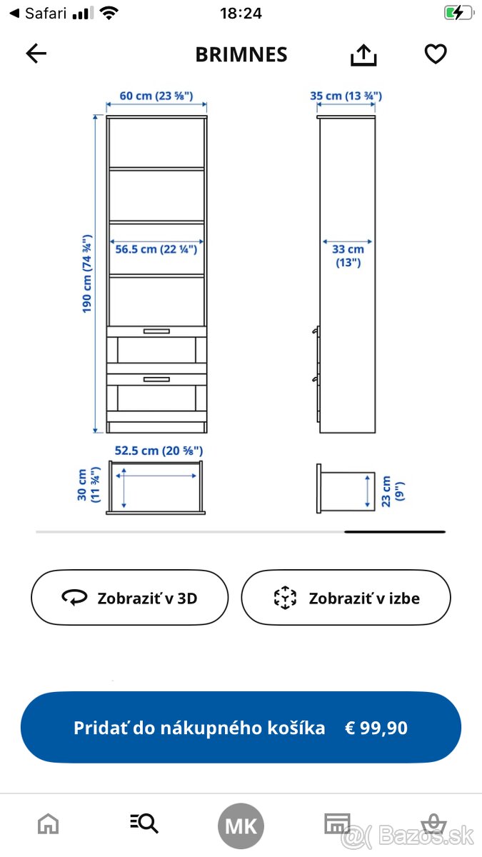 knižnica BRIMNES z IKEA - 3